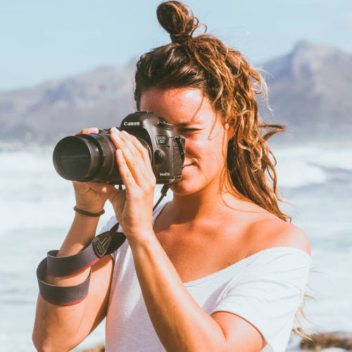 Benedicte Caramin with camera